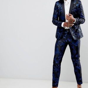 Men’s Western Jacquard Skinny Suit
